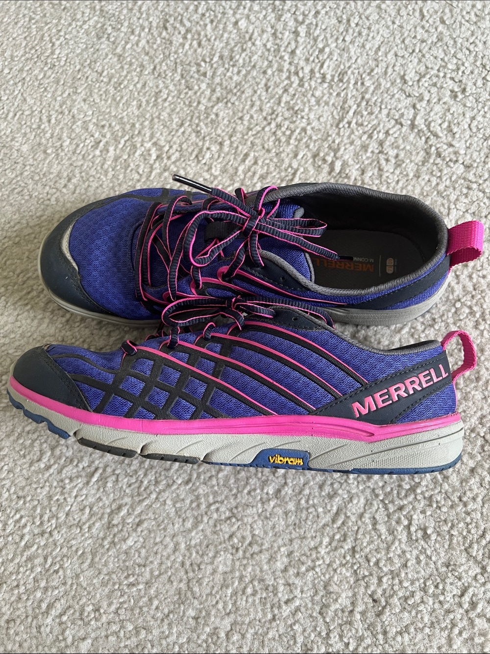 Merrell Women’s Purple Trail Sneaker with Pink Trim